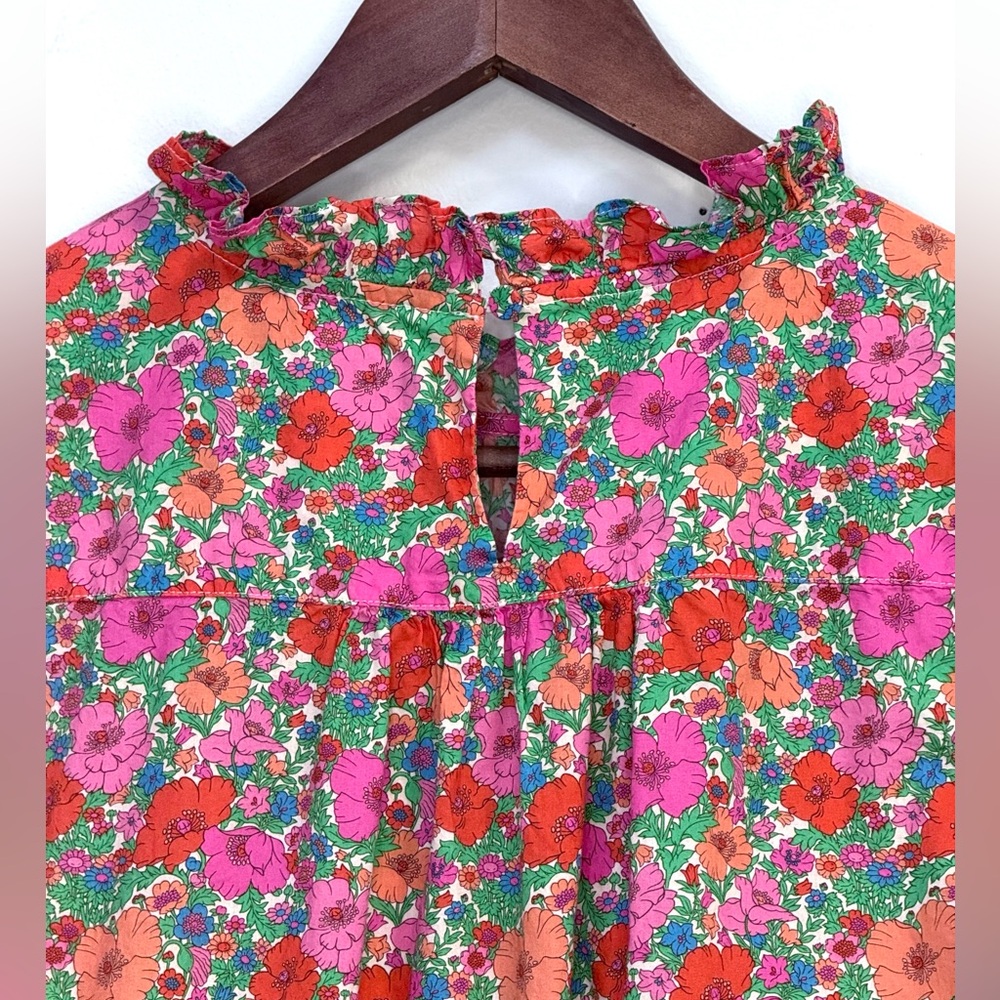 J.CREW Smocked Puff-Sleeve Top in Liberty® Meadow Song Fabric | Small - Picture 8 of 14